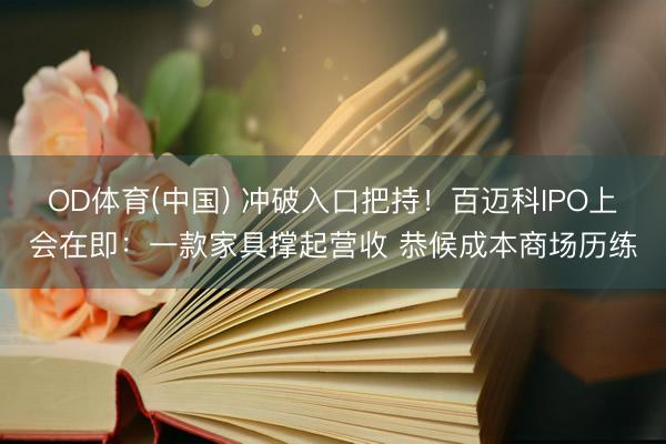 OD体育(中国) 冲破入口把持！百迈科IPO上会在即：一款家具撑起营收 恭候成本商场历练
