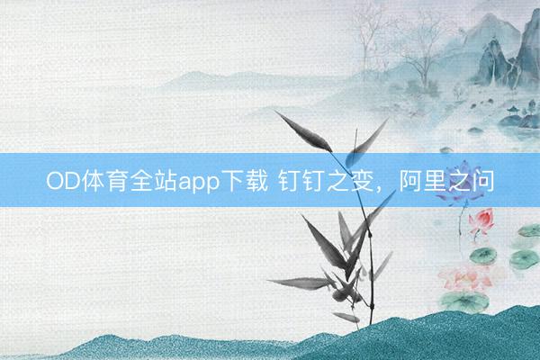OD体育全站app下载 钉钉之变，阿里之问