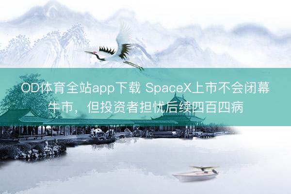 OD体育全站app下载 SpaceX上市不会闭幕牛市，但投资者担忧后续四百四病