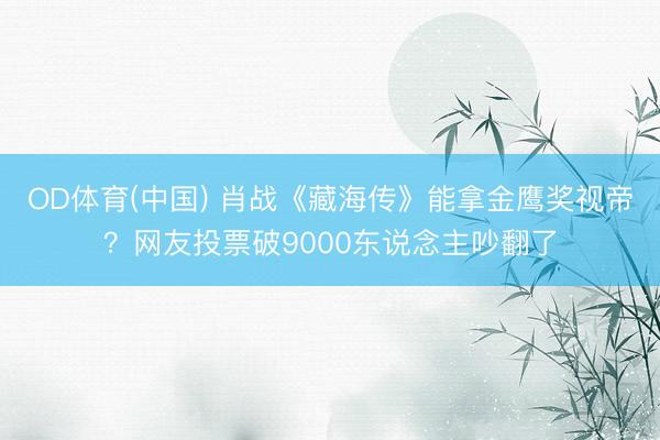 OD体育(中国) 肖战《藏海传》能拿金鹰奖视帝？网友投票破9000东说念主吵翻了
