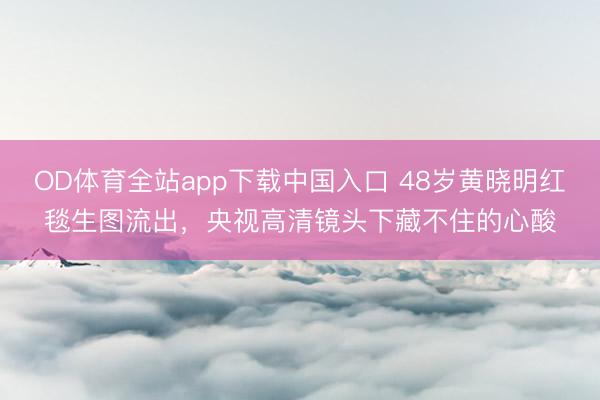OD体育全站app下载中国入口 48岁黄晓明红毯生图流出,央视高清镜头下藏不住的心酸
