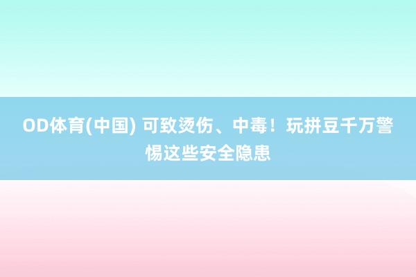 OD体育(中国) 可致烫伤、中毒！玩拼豆千万警惕这些安全隐患